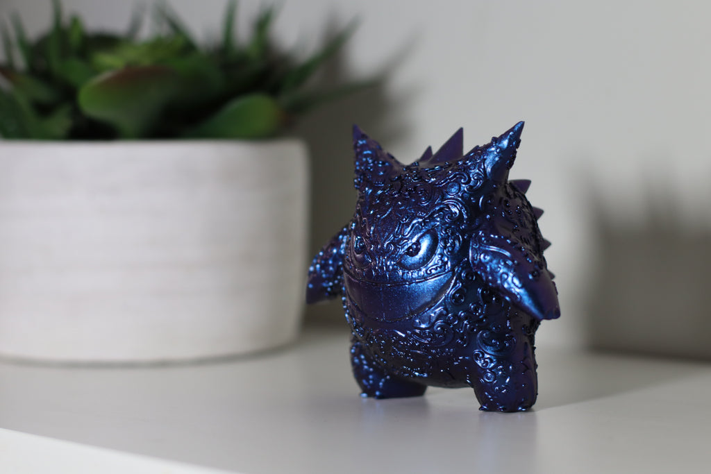 Figura de resina de Gengar ornamental purple-blue galaxy